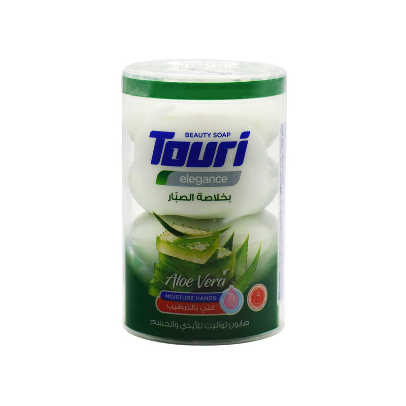 صابون شستشو مرطوب‌کننده بدن توری مدل آلوئه‌ورا مناسب برای پوست معمولی وزن 100 گرم بسته 4 عددی - کالای اصلی موجود